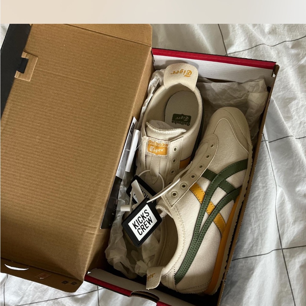 Onitsuka Tiger by Asic Sneakers - Cream, Green, and Yellow